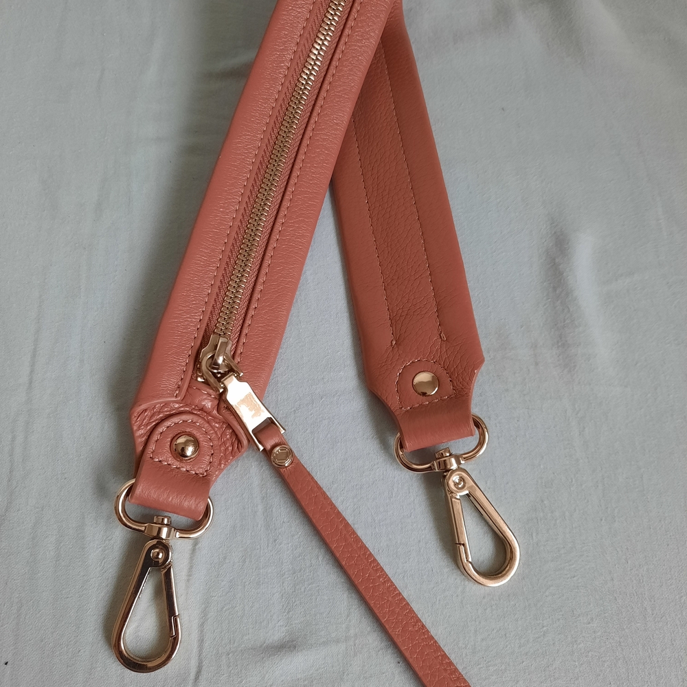 Kerikit London Long Gretchen Tote Strap Pink Leather